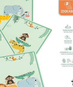 Gioco di Costruzione + Personaggi Woomax animali 16 Pezzi 7 x 7 x 1,5 cm (6 Unità)