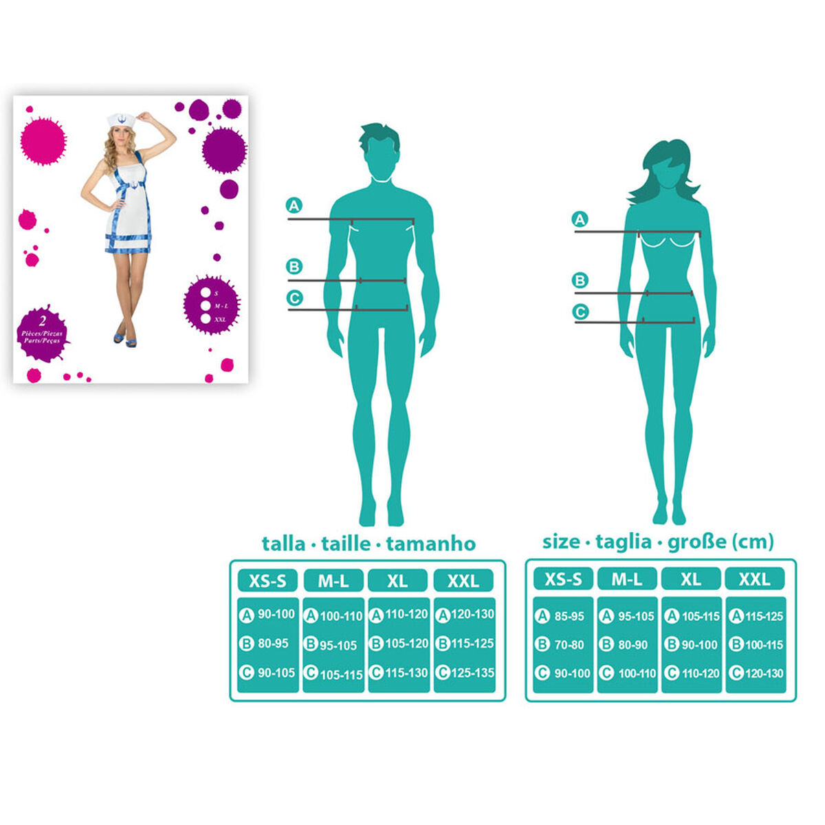 Costume per Adulti 7079 Marinaia - Image 3