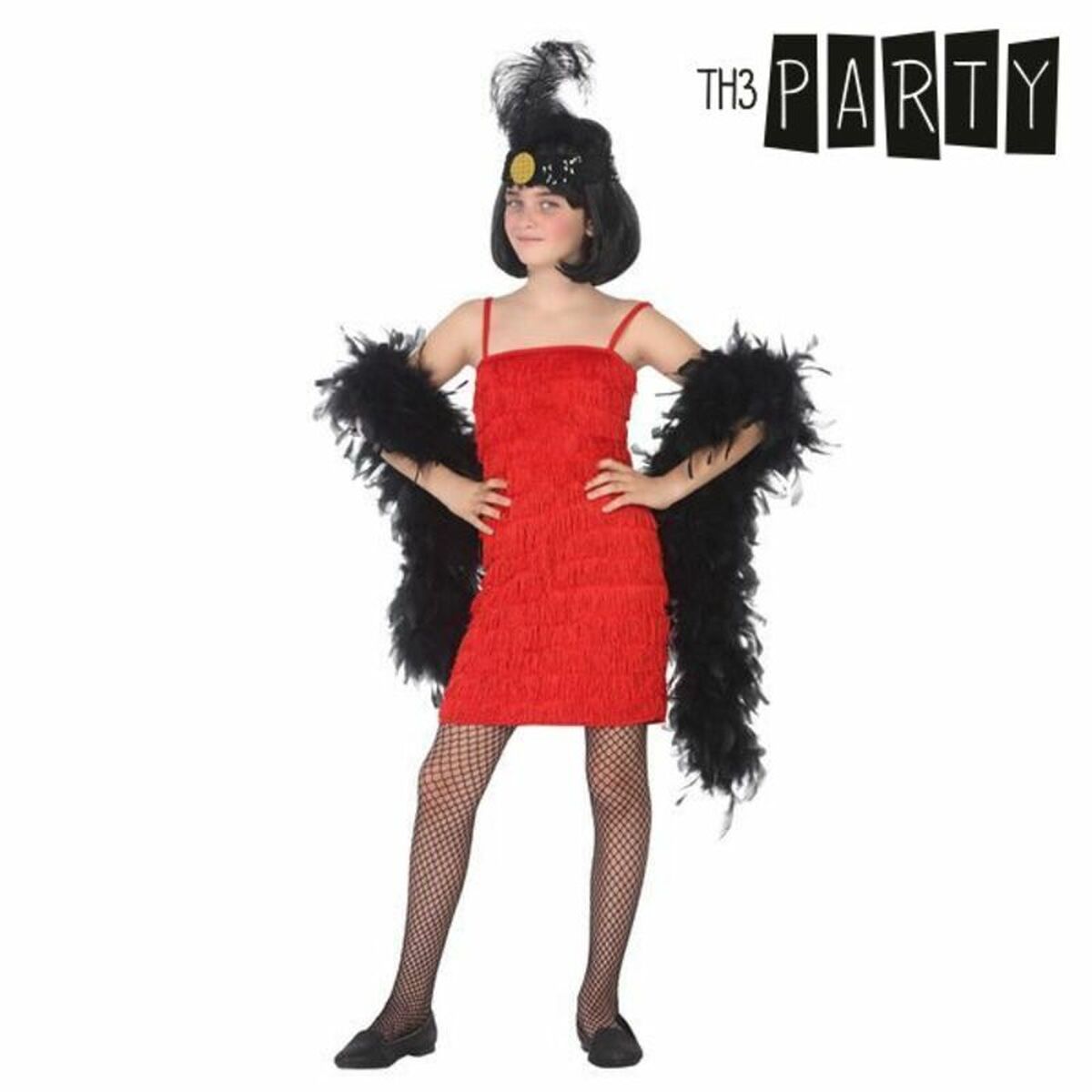 Costume per Bambini Charleston Rosso Taglia:3-4 Anni