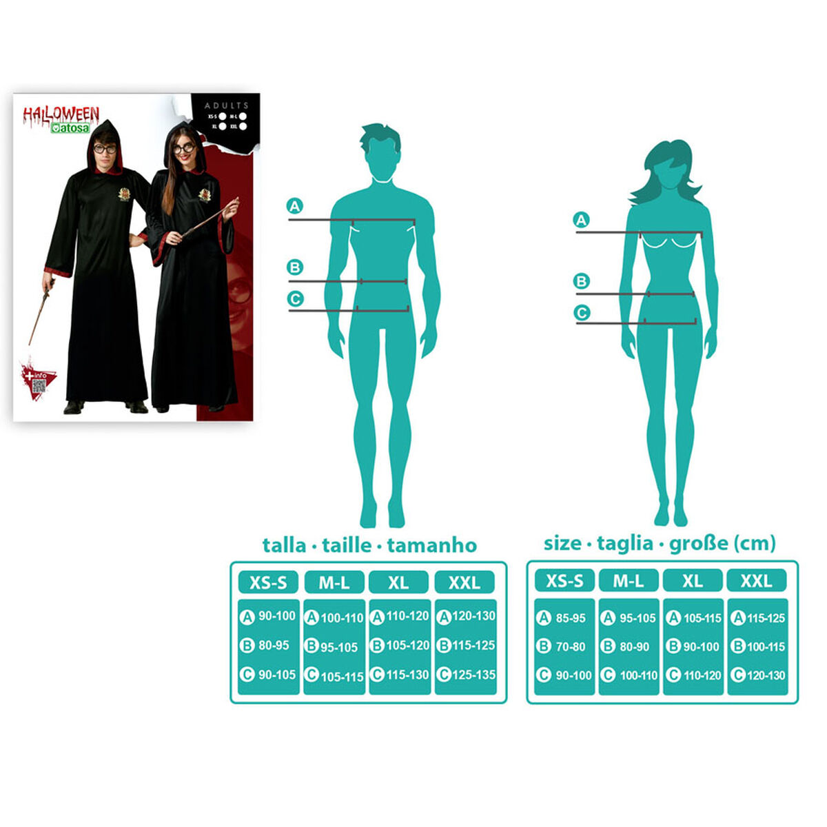 Costume per Adulti Mago Taglia:XS/S - Image 2