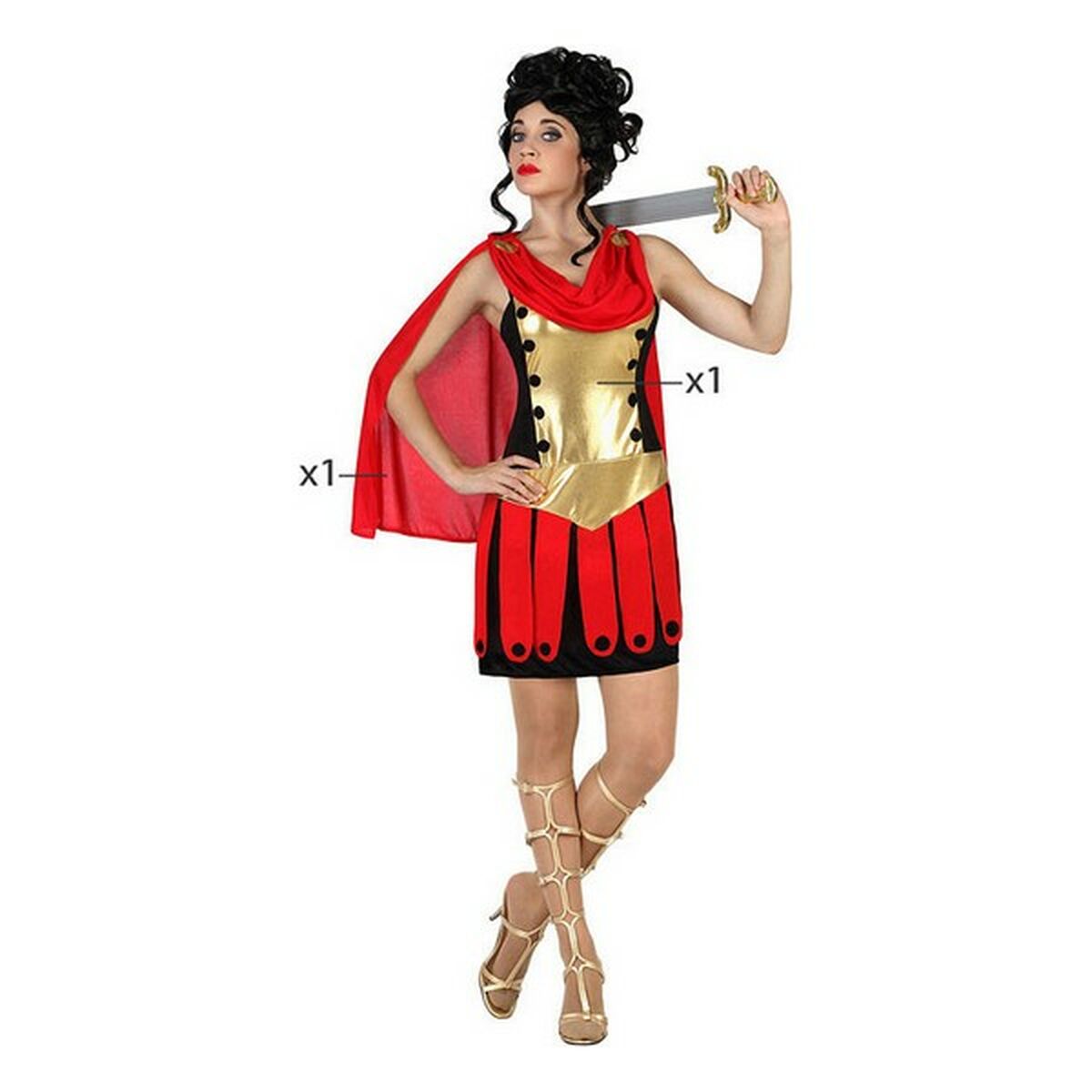 Costume per Adulti (2 pcs) Guerriera Romana Taglia:M/L - Image 3