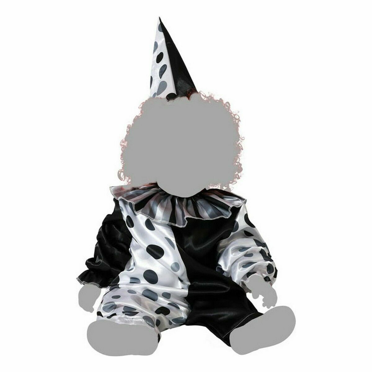 Costume per Adulti Grigio Pagliaccio Halloween Taglia:Taglia - 24 Mesi