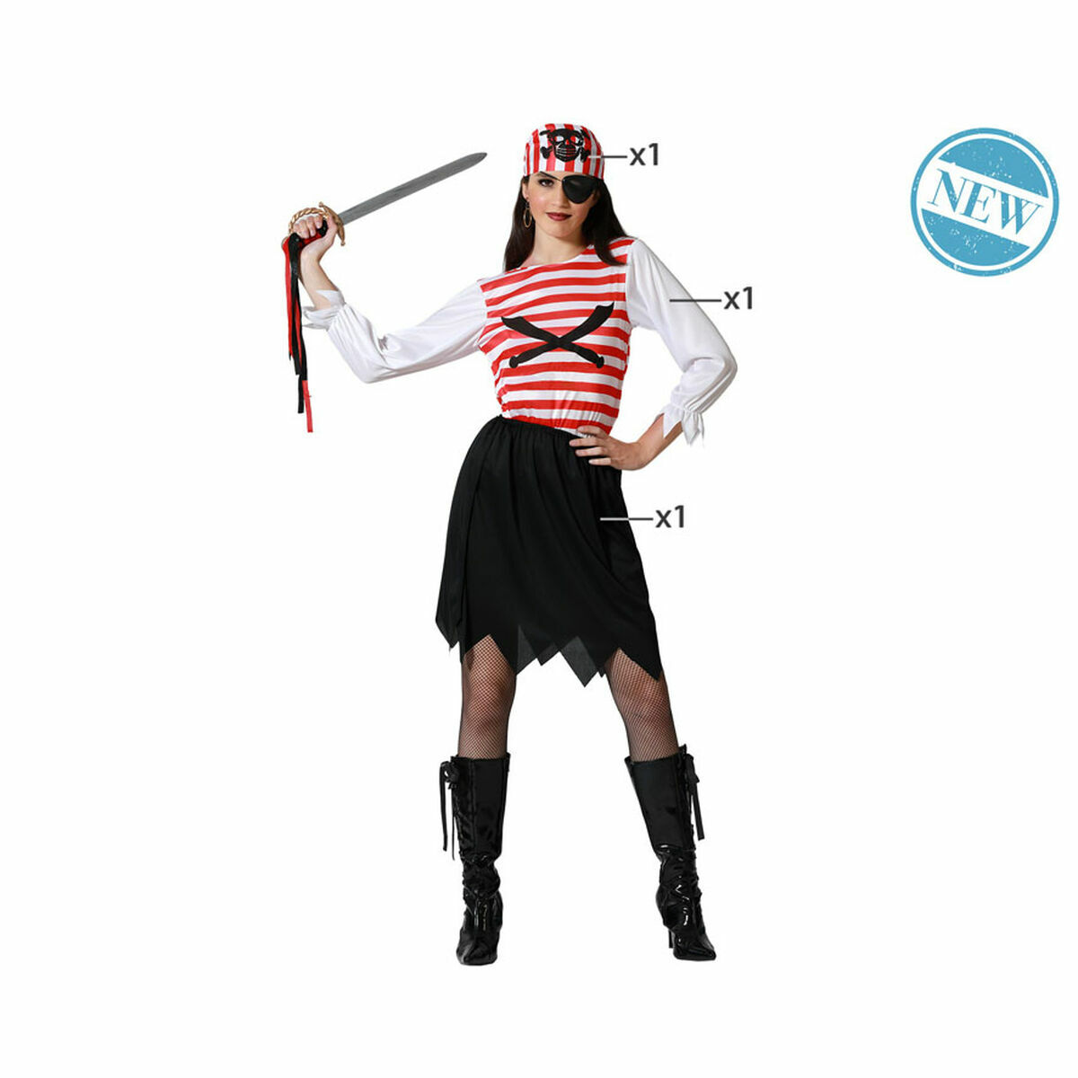 Costume per Adulti Pirata Taglia:XL - Image 3