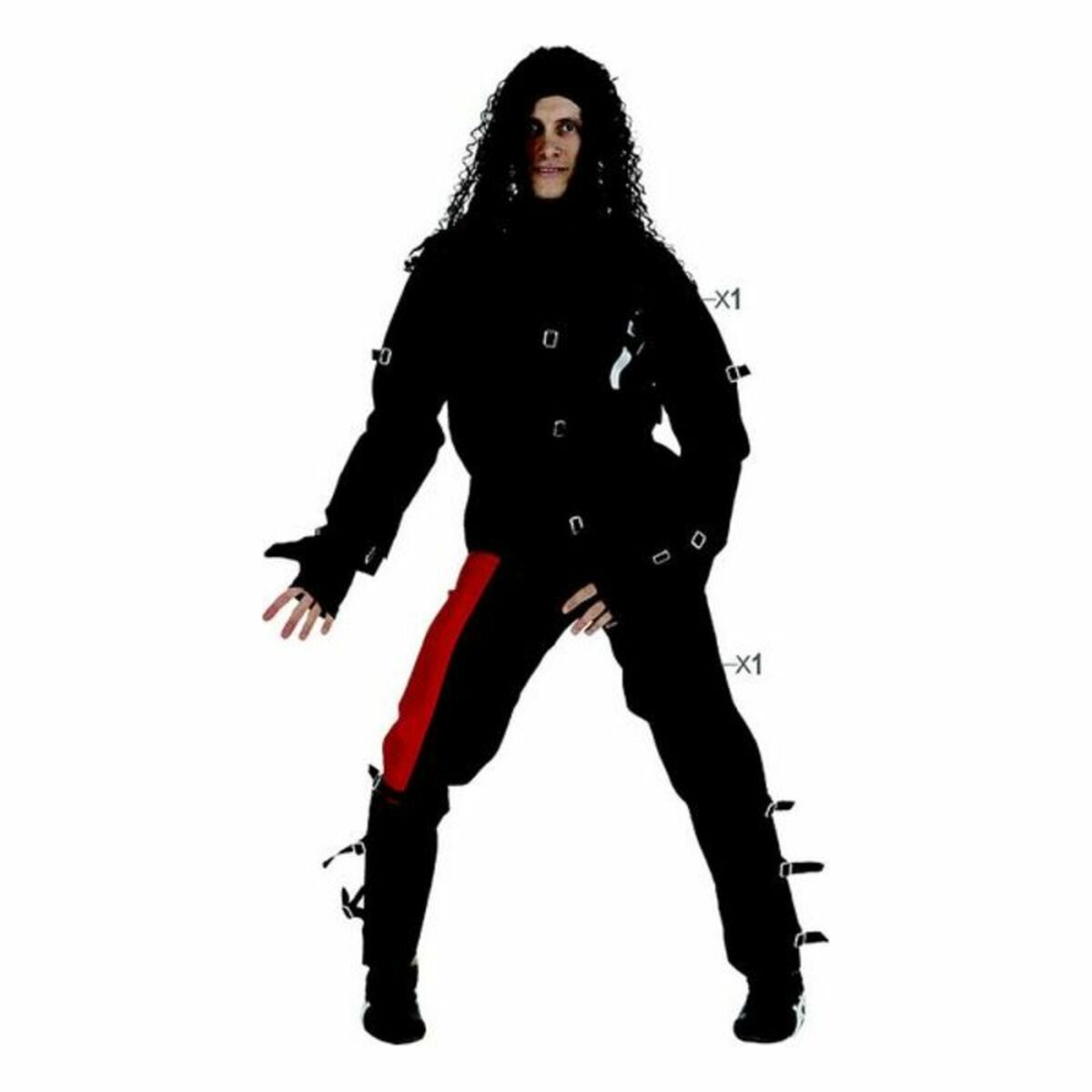 Costume per Adulti 110866 Nero (2 pcs) Pop Star Taglia:M/L - Image 3