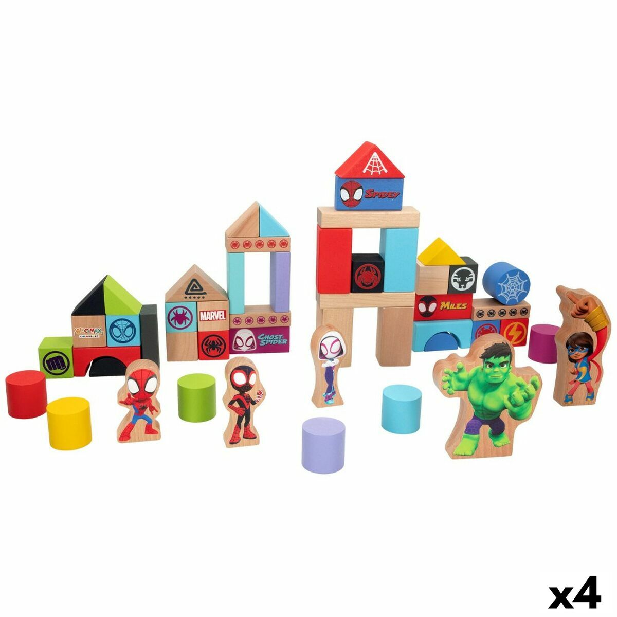 Playset Spidey Amazing Friends 50 Pezzi 4 Unità 8 x 9,5 x 1,5 cm - Image 6