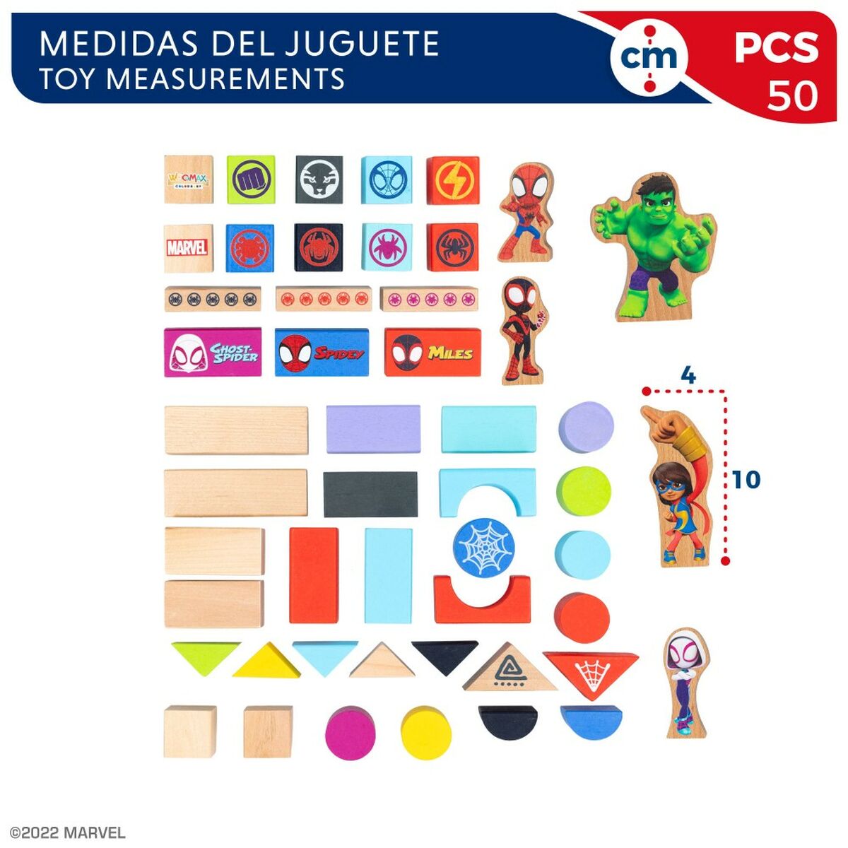 Playset Spidey Amazing Friends 50 Pezzi 4 Unità 8 x 9,5 x 1,5 cm - Image 2