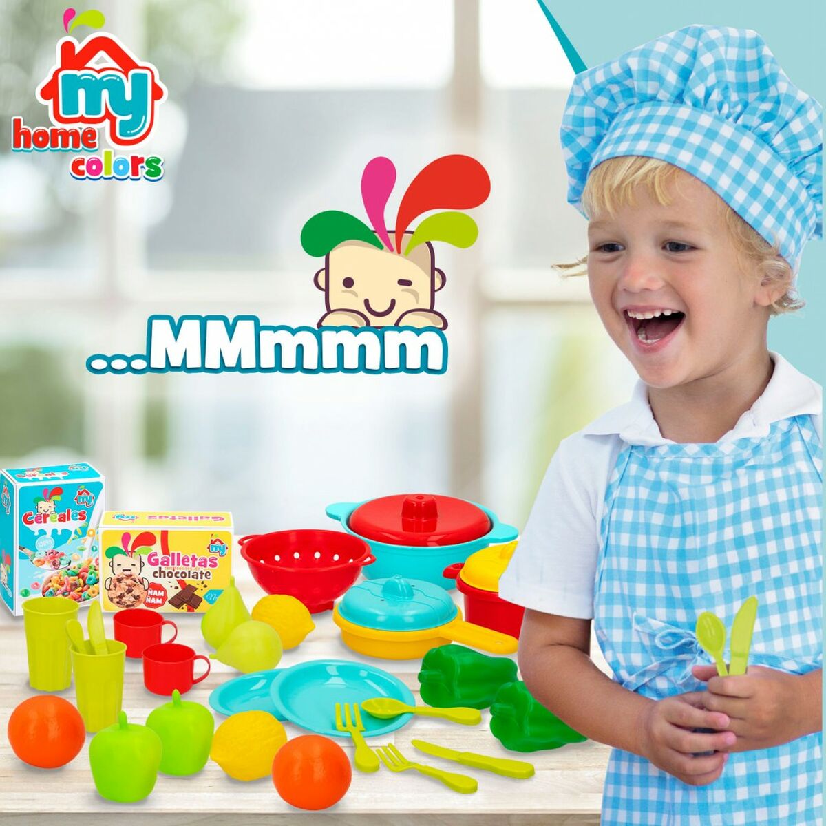 Set di Alimenti giocattolo Colorbaby Utensili e accessori per la cucina 31 Pezzi (6 Unità)