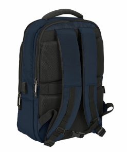 Zaino per PC Portatile e Tablet con Uscita USB Safta Business Blu scuro (29 x 44 x 15 cm)
