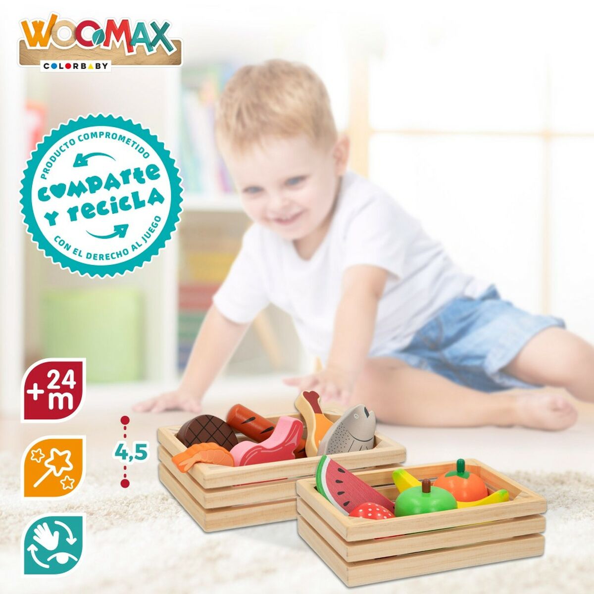 Set di Alimenti giocattolo Woomax 12 Pezzi (4 Unità) - Image 6
