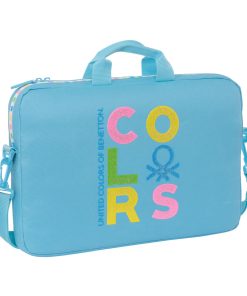 Valigetta per Portatile Benetton Spring Celeste 40 x 27 x 4 cm