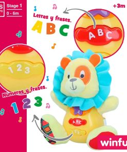 Peluche con Suono Winfun Leone 15 x 15 x 9 cm (6 Unità)