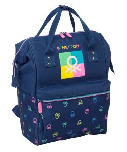 Zaino per Portatile Benetton Cool Blu Marino 27 x 40 x 19 cm