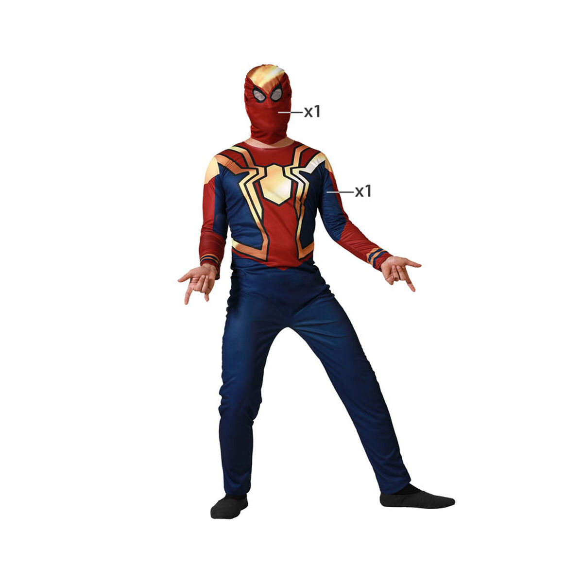 Costume per Adulti Eroe di Fumetti (2 Pezzi) Taglia:XL