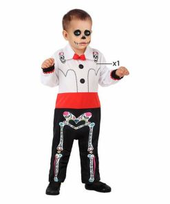 Costume per Bambini Multicolore Scheletro Taglia:6-12 Mesi