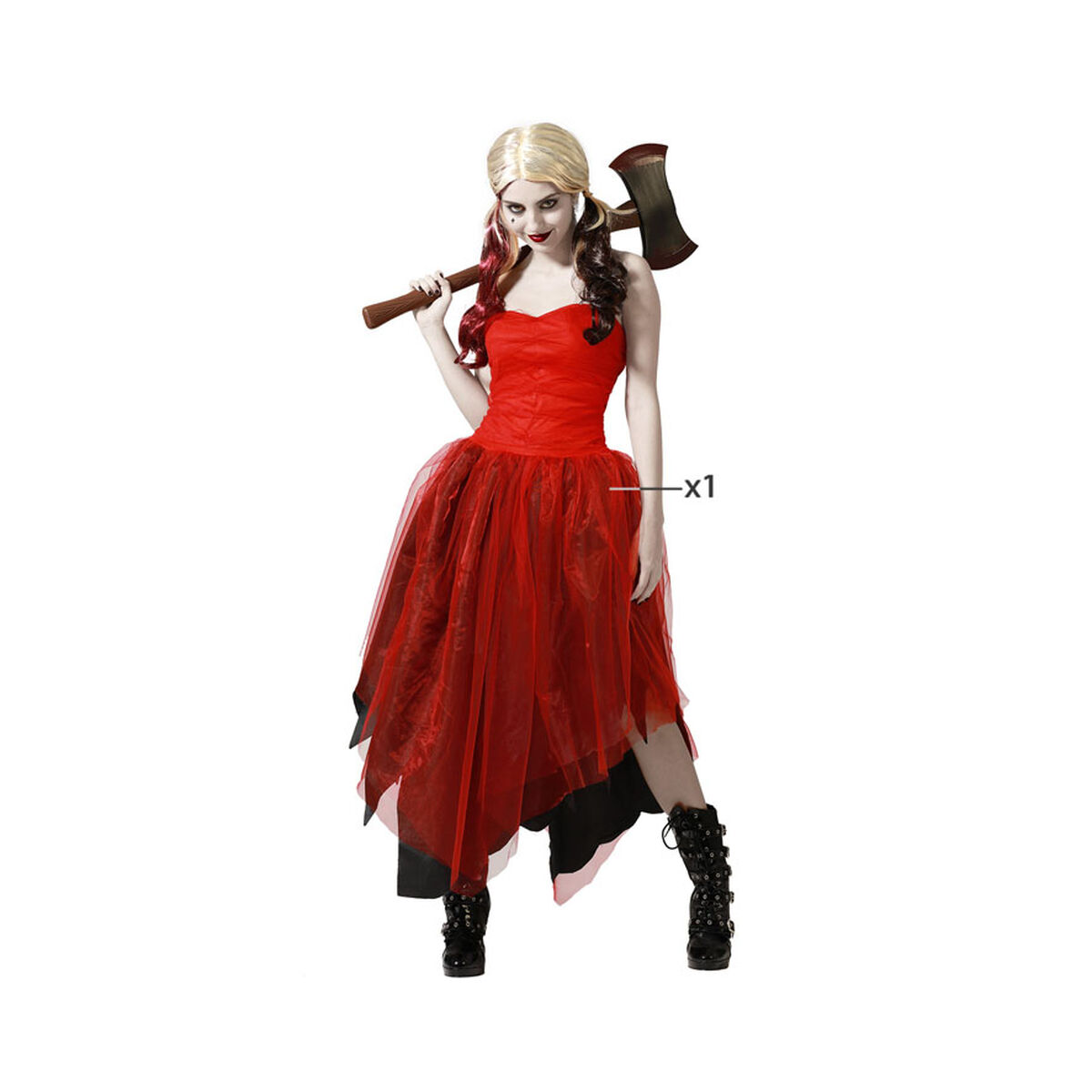 Costume per Adulti Arlecchino Sanguinario Taglia:XS/S