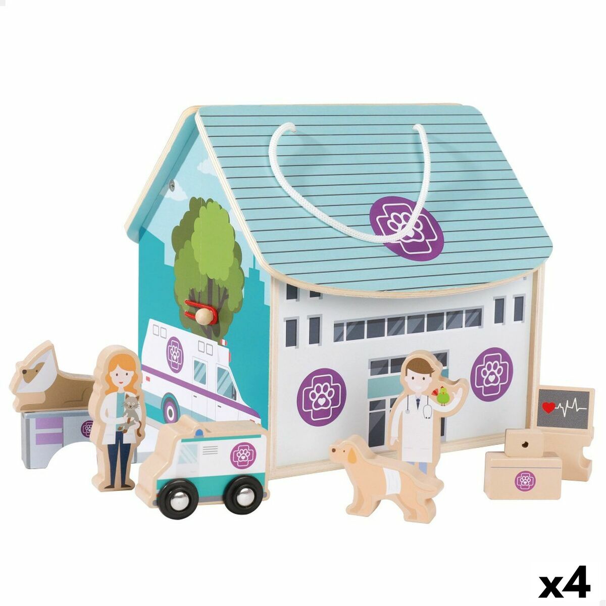 Playset Woomax Veterinario 9 Pezzi 4 Unità 19 x 18 x 19 cm - Image 5