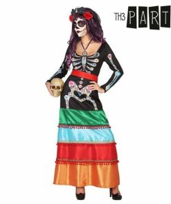 Costume per Adulti Th3 Party Multicolore Scheletro (2 Pezzi) Taglia:M/L