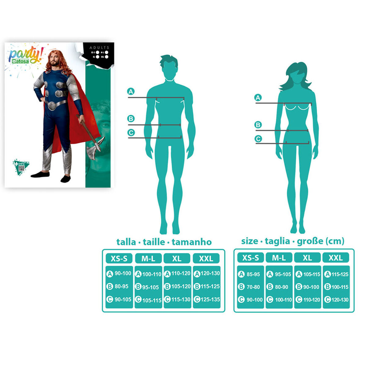 Costume per Adulti Trueno Supereroe Taglia:XS/S - Image 5