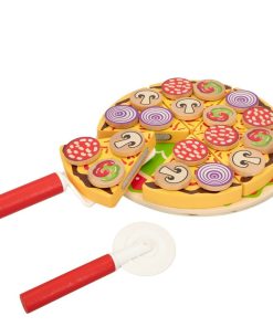 Gioco di Legno Woomax Pizza 27 Pezzi (6 Unità)
