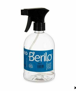 Bottiglia per nebulizzare Berilo Nero Trasparente Plastica 500 ml (12 Unità)