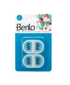 Portapillole con Scompartimenti Berilo Trasparente Plastica 11,5 x 18 x 2,2 cm Set (12 Unità)