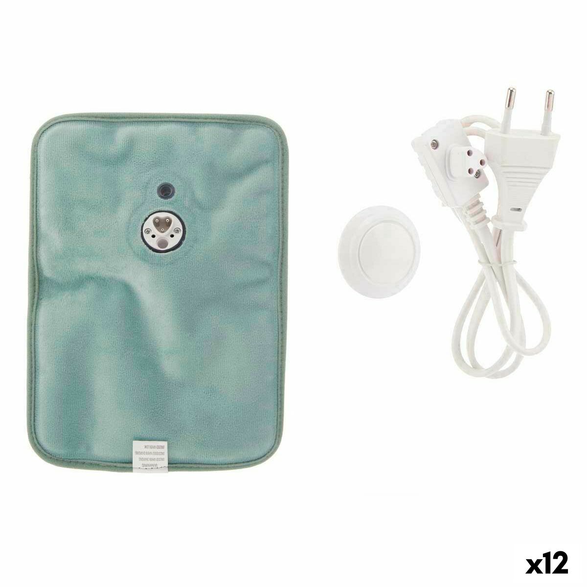 Borsa per l'Acqua Calda Elettrica Gift Decor Verde Plastica 380 W Velluto Mani (12 Unità)