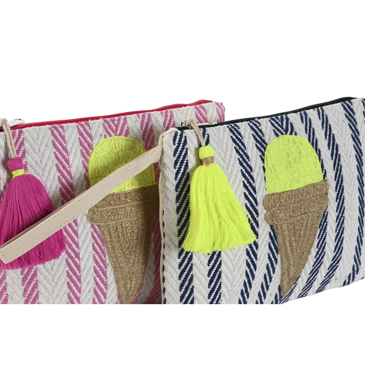 Necessaire Home ESPRIT Azzurro Rosa 26 x 2 x 19 cm (2 Unità)