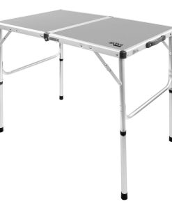 Tavolo Pieghevole Aktive Campeggio Grigio 90 x 70 x 60 cm (2 Unità)