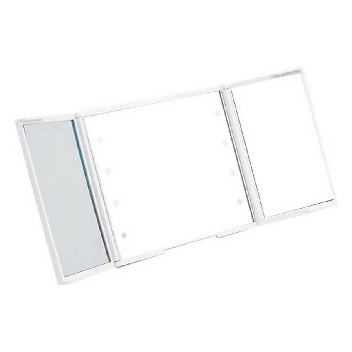 Specchio Tascabile Berilo Bianco ABS 1,5 x 9,5 x 11,5 cm Luce LED (12 Unità) - Image 2