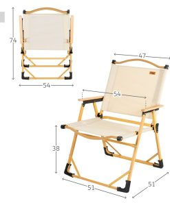 Sedia da Campeggio Pieghevole Aktive Sabana Terra 47 x 77 x 51 cm (2 Unità)