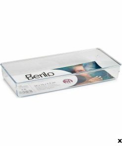 Contenitore per Sistemare Multiuso Berilo Trasparente Plastica 15,5 x 5,5 x 34,5 cm 34,5 x 5,5 x 15,5 cm Multiuso (36 Unità)