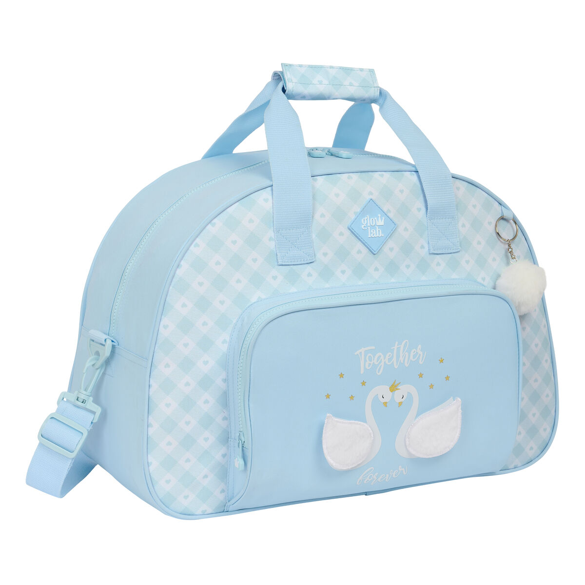 Borsa da Palestra Glow Lab Cisnes Azzurro Chiaro 48 x 33 x 21 cm - Image 3