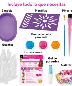 Set per Capelli Barbie Rainbow Tie 15,5 x 10,5 x 2,5 cm Capelli con riflessi Multicolore