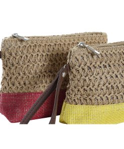 Necessaire DKD Home Decor Fibra Giallo Azzurro Bianco Rosso Beige 20 x 5 x 15 cm (4 Pezzi)