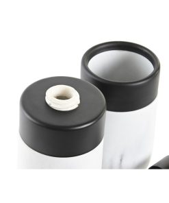 Set da Bagno DKD Home Decor Bianco Nero Bianco/Nero Metallo Resina Moderno 7,2 x 7,2 x 16,4 cm