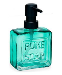 Dispenser di Sapone Berilo Pure Soap Verde Cristallo Plastica 250 ml 9 x 15 x 5 cm (12 Unità)
