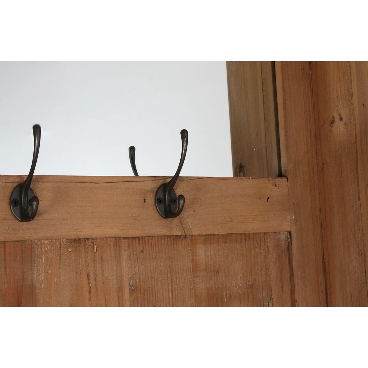 Appendiabiti con ripiano DKD Home Decor Marrone Nero Pino Specchio Naturale Alpino 124 x 40 x 200 cm - Image 5