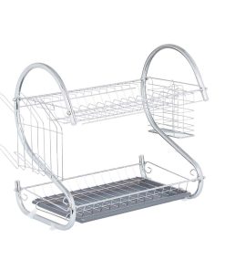 Scolapiatti da Lavandino Kinvara Grigio 45,5 x 24,5 x 37,5 cm 41 x 26,5 x 11,5 cm