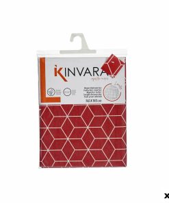 Tovaglia Kinvara CUBIC-26195-1 Rosso Granato Tela 140 x 180 cm Antimacchia Astratto (10 Unità)