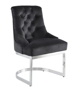 Sedia da Sala da Pranzo DKD Home Decor Nero Argentato 60 x 58 x 93 cm