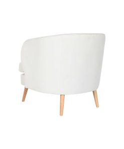 Poltrona DKD Home Decor Bianco Naturale Legno 91 x 80 x 78 cm