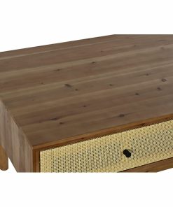Tavolino da Caffè DKD Home Decor Abete Rattan (106 x 55 x 46 cm)