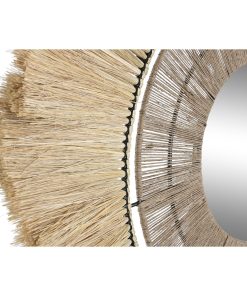 Specchio da parete DKD Home Decor Naturale Bali 79 x 4 x 79 cm