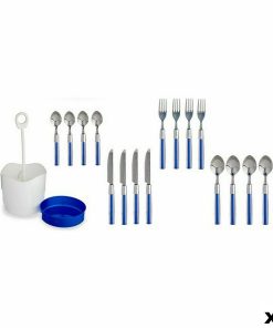 Set di Posate Kinvara Azzurro Acciaio inossidabile Plastica (8 Unità)
