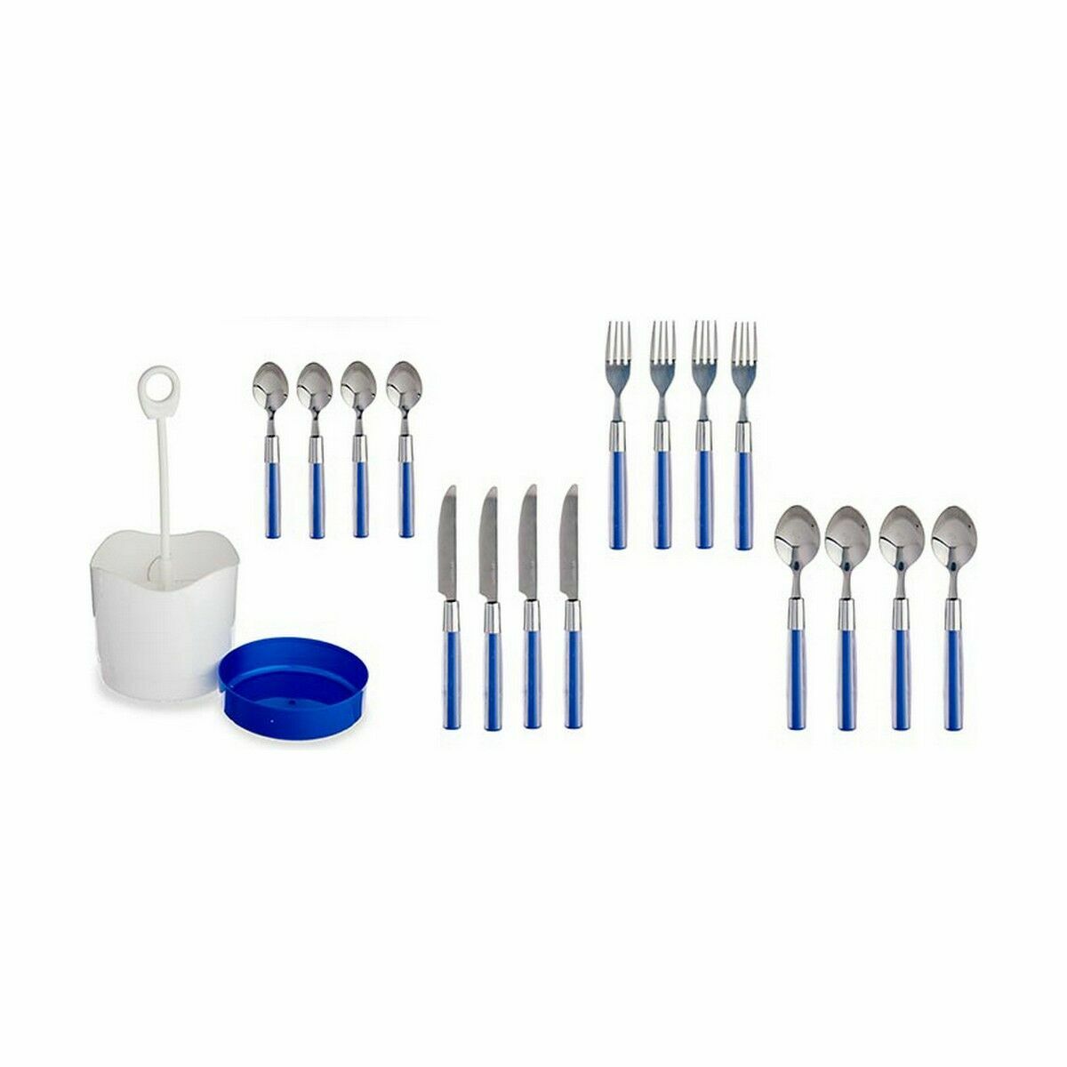 Set di Posate Kinvara Azzurro Acciaio inossidabile Plastica (8 Unità) - Image 2