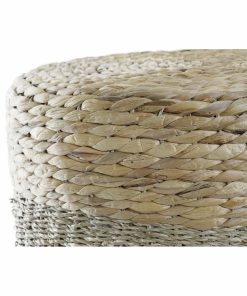 Poggiapiedi DKD Home Decor Multicolore Naturale Alluminio Boho 42 x 42 x 40 cm