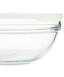 Porta Pranzo Rotondo con Coperchio Pasabahce Chefs Bianco 1,135 L (4 Unità)