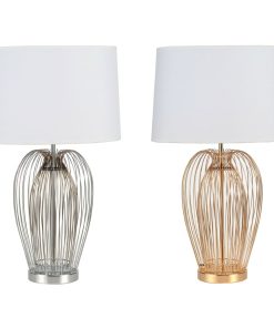 Lampada da tavolo DKD Home Decor Metallo Bianco 220 V 35 x 35 x 63 cm 50 W (2 Unità)