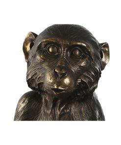 Statua Decorativa Home ESPRIT Dorato Marrone scuro Scimmia 40 x 37 x 50 cm