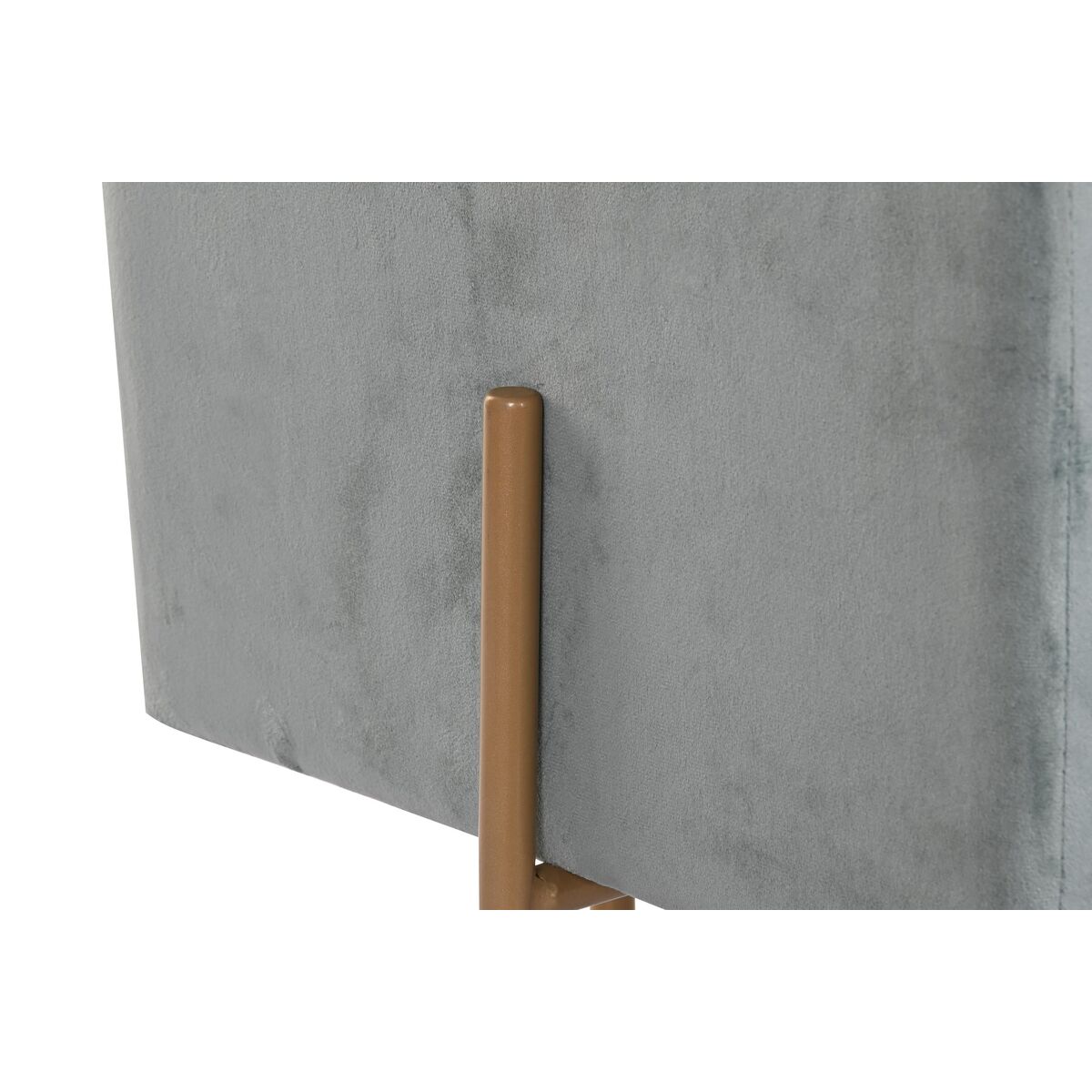 Poggiapiedi DKD Home Decor Metallo Turchese Poliestere (45 x 45 x 45 cm) - Image 2
